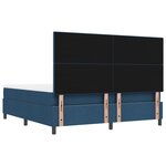 vidaXL Lit à sommier avec matelas et banc Bleu 180x200 cm Tissu