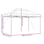 vidaXL Tente de réception pliable escamotable noir 440x292x315 cm