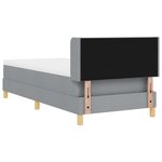 vidaXL Lit à Ressorts avec Matelas Gris clair 100x200 cm Tissu