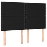 vidaXL Sommier à lattes de lit avec matelas Noir 160x200 cm Tissu