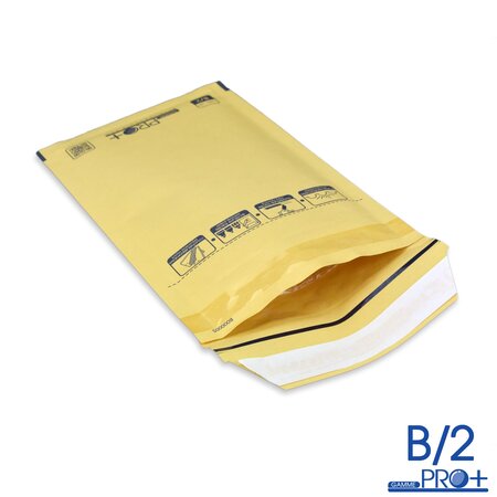 Lot de 200 Enveloppes à bulles PRO+ MARRON B/2 format 110x215 mm