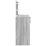 vidaXL Coiffeuse avec LED sonoma gris 100x40x120 cm