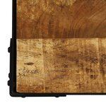 vidaXL Table basse Bois massif de manguier brut et acier 110 cm
