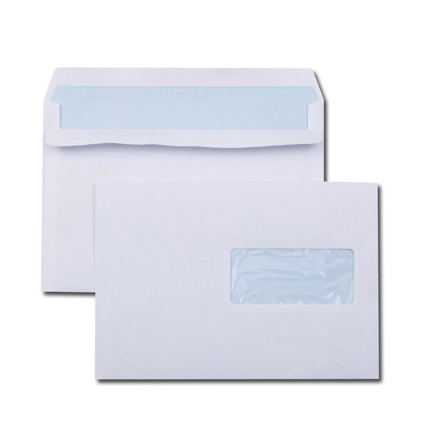 Boite de 500 enveloppes c5 162x229mm autocollantes 80g fenãªtre 45x100 gpv