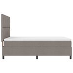 vidaXL Lit à Ressorts avec Matelas & LED Taupe 160x200 cm Tissu