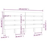 vidaXL Tête de lit 135x3x80 cm Bois massif de pin