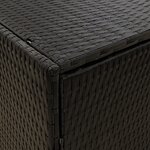vidaXL Armoire de rangement jardin Noir 198x55 5x80 cm Résine tressée
