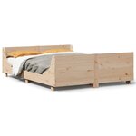 vidaXL Cadre de lit sans matelas 135x190 cm bois de pin massif