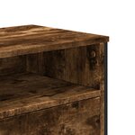 vidaXL Meuble TV chêne fumé 122x34x41 cm bois d'ingénierie