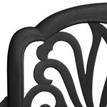 vidaXL Ensemble de bistro 3 Pièces Aluminium coulé Noir
