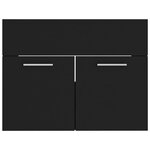 vidaXL Ensemble de meubles de salle de bain Noir Aggloméré