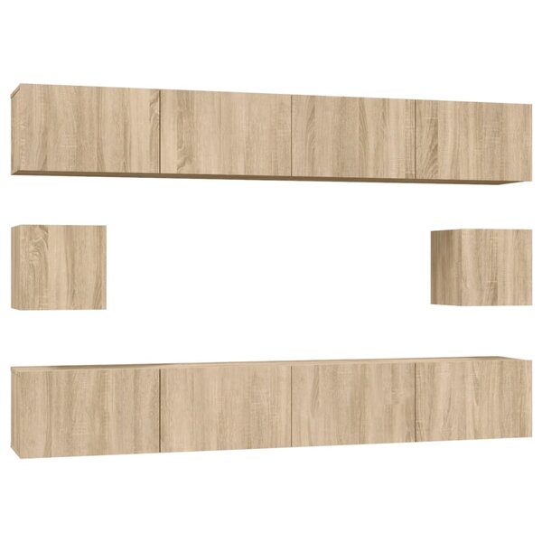 vidaXL Ensemble de meubles TV 6 Pièces Chêne sonoma Bois d'ingénierie