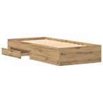 Lit vidaXL Artisan Chêne 90x190 cm Bois d'ingénierie