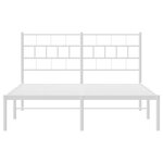 vidaXL Cadre de lit métal sans matelas et tête de lit blanc 150x200 cm