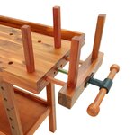 vidaXL Établi avec tiroir et étaux 124x52x83 cm Bois massif d'acacia