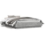 vidaXL Cadre de lit sans matelas gris béton 160x200 cm