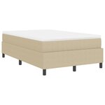 vidaXL Lit à Sommier à Ressorts avec Matelas Vert Clair Gris 120x200 cm Tissu Velours Côtelé