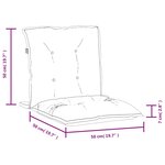 vidaXL Coussins de chaise à dossier bas lot de 2 gris clair mélangé