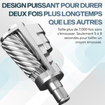 Taille-crayon Electrique Professionnel- 6 trous - Reservoir- Pour crayons 8 à 11 mm- Démarrage et  Arrêt automatiques- ACROPAQ
