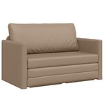 vidaXL Canapé-lit 2-en-1 Cappuccino 124x71x78 cm Simili Cuir