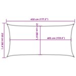 vidaXL Voile d'ombrage 160 g/m² Blanc 2 5x4 5 m PEHD