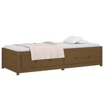 vidaXL Lit de jour sans matelas marron miel 80x200 cm bois pin massif