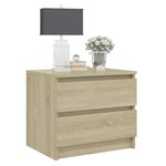 vidaXL Tables de chevet 2 Pièces Chêne sonoma 50x39x43 5 cm Aggloméré