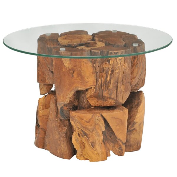 vidaXL Table basse Bois flottant de teck massif 60 cm