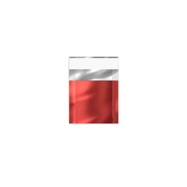 Lot de 100 sachet alu métallisé brillant rouge 45x40 mm