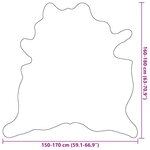 vidaXL Tapis en peau de vache véritable Noir et blanc 150 x 170 cm