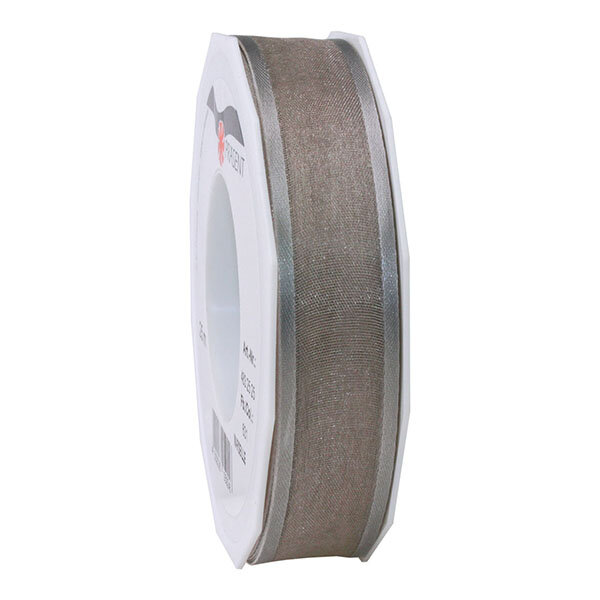 Organza marseille 25-m-rouleau 25 mm  argent