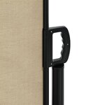 vidaXL Auvent latéral rétractable beige 120x500 cm