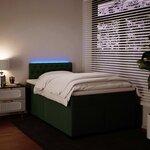 vidaXL Sommier à lattes de lit avec matelas vert foncé 120x190 cm