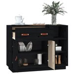 vidaXL Buffet Noir 98 5x40x75 cm Bois massif de pin