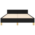 vidaXL Cadre de lit avec tête de lit noir 120x190 cm tissu