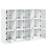 vidaXL Bibliothèque avec portes blanc 136x37x109 cm bois d'ingénierie