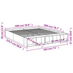 vidaXL Cadre de lit sans matelas chêne sonoma 180x200 cm