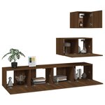 vidaXL Ensemble de meubles TV 4 Pièces Chêne marron Bois d'ingénierie