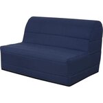 Banquette BZ 140 x 190 - Tissu bleu marine - MELISSA