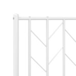 vidaXL Cadre de lit métal avec tête de lit blanc 100x190 cm