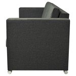 vidaXL Ensemble de canapés deux pièces Tissu Gris foncé