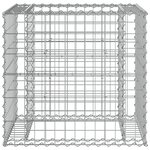 vidaXL Banc de jardin avec panier en gabion bois massif de douglas