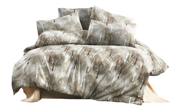 Parure de lit beige TREE 260 x 240 cm