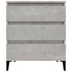 vidaXL Buffet Gris béton 60x35x70 cm Bois d'ingénierie