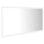vidaXL Miroir à LED de salle de bain Blanc 90x8 5x37 cm Acrylique
