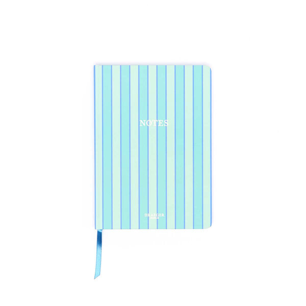 Carnet de Notes A5 Office Chic - Plusieurs Motifs - Rayures Turquoise - Draeger