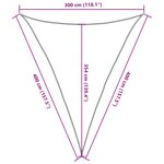 vidaXL Voile d'ombrage gris clair 3x4x4 m 100  polyester oxford