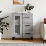 vidaXL Buffet sonoma gris 69 5x34x90 cm bois d'ingénierie