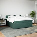 vidaXL Sommier à lattes de lit et matelas Vert foncé 180x200cm Velours