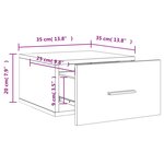 vidaXL Tables de chevet murales 2 Pièces chêne fumé 35x35x20 cm